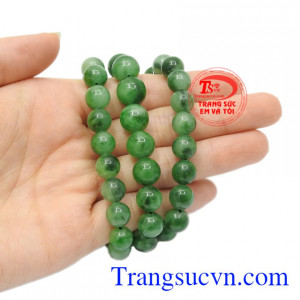 Chuỗi cổ cẩm thạch đại cát có giấy kiểm định đá quý, thanh toán an toàn.