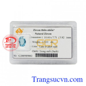 Đá ép vỉ Zircon an yên được chế tác đầy tinh xảo, từng đường nét tinh tế tạo vẻ lấp lánh cho viên đá.