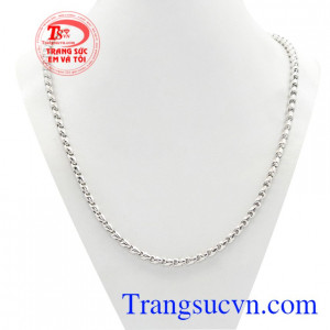 Dây chuyền nam phong thái đàn ông là sản phẩm mới chế tác từ vàng trắng Italy 18k chất lượng.