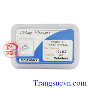 Kim cương nhân tạo ép vỉ 10ly màu sắc đẹp chất lượng cao, gắn trên các sản phẩm trang sức tôn lên vẻ sang trọng.