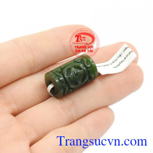 Lu thống Nephrite kim tiền hợp phong thủy, có giấy kiểm định.