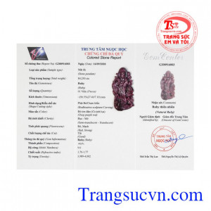 Mặt phật bà ruby cưỡi cá chép