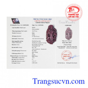 Mặt phật bà ruby cưỡi rồng