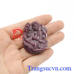 Mặt phật bà ruby hiền từ có giấy kiểm định đá quý, giao hàng toàn quốc.
