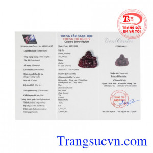 Mặt phật Di Lặc ruby an lành