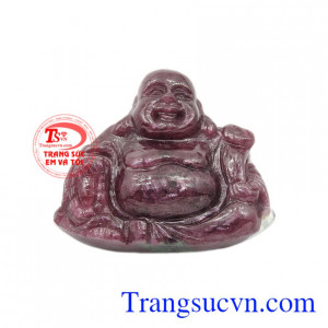 Mặt phật Di Lặc ruby an lành mang biểu tượng cho sự vui vẻ, hoan hỉ và hạnh phúc.
