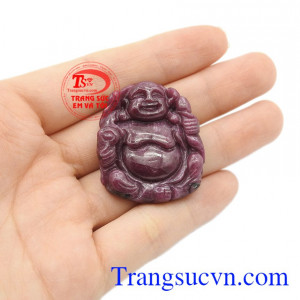 Mặt phật Di Lặc ruby trường thọ sự lựa chọn mang đến bình an đến cho bạn, có giấy kiểm định đá quý.