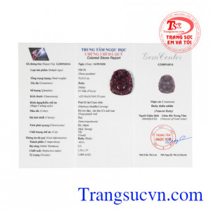 Mặt phật Di Lặc ruby trường thọ