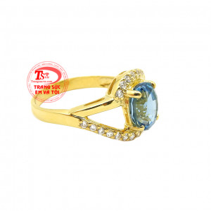 Kiểu dáng trang nhã, tinh tế giúp tôn lên vẻ đẹp của người phụ nữ. Nhẫn nữ topaz dịu dàng