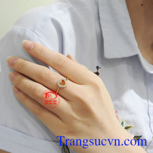 Nhẫn nữ vàng thời trang phong cách