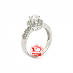 Nhẫn nữ vàng trắng rạng rỡ