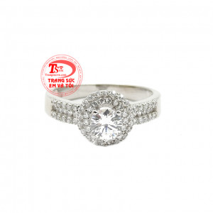 Nhẫn nữ vàng trắng rạng rỡ là một thiết kế mới đang được các chị em phụ nữ yêu thích và lựa chọn. 