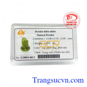 Tỳ hưu peridot may mắn