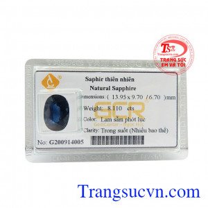 Viên saphir thiên nhiên may mắn