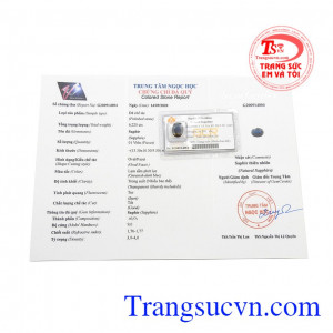 Viên saphir thiên nhiên mệnh thủy có giấy kiểm định đá quý, giao hàng toàn quốc.