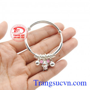 Vòng bạc tuổi tý tinh nghịch nhận giao hàng toàn quốc, thanh toán an toàn.