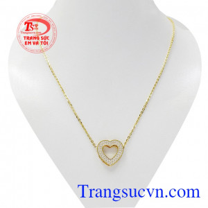 Dây chuyền vàng trái tim xinh xắn