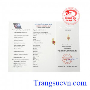 Người ta tin rằng, việc đeo đá ruby thường xuyên không chỉ tốt về mặt phong thủy mà còn giúp cải thiện, hỗ trợ điều trị một số bệnh. Mặt dây ruby tinh tế