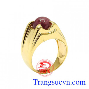 Nhẫn nam Ruby sao phong cách mang đến vẻ thời trang, nam tính đến cho phái mạnh.