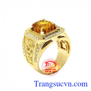 Nhẫn nam saphir vàng thịnh vượng