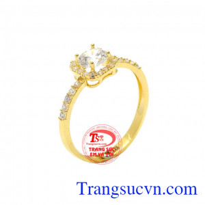 Nhẫn nữ đẹp vàng tây