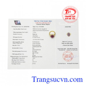 Nhẫn nữ Ruby sao quý bà