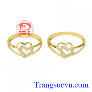 Nhẫn nữ trái tim gắn kết mang đến một tình cảm chân thành dành cho bạn.