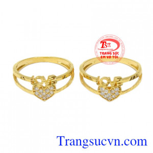 Nhẫn nữ trái tim kết nối