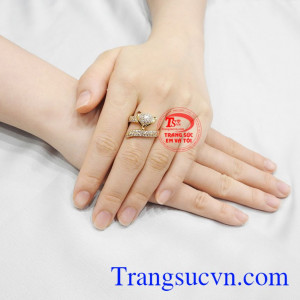 Nhẫn nữ vàng hồ ly quyến rũ