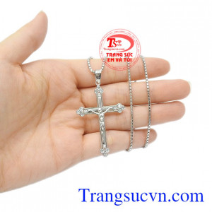 Bộ mặt thánh giá jesus vàng trắng chất lượng