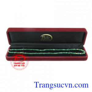 Chuỗi cổ Emerald bi vàng chất lượng