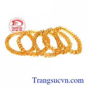 Chuỗi hạt thạch anh vàng đẹp hợp thời trang, may mắn.