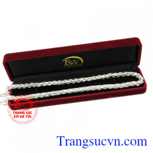 Dây chuyền bạc bản lĩnh phái mạnh nhận đặt chế tác theo yêu cầu.