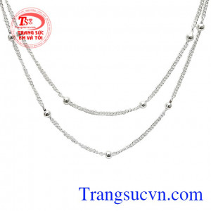 Sản phẩm thích hợp làm quà tặng cho người bạn yêu thương. Dây chuyền bạc nhỏ xinh