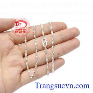 Sản phẩm có thể đặt chế tác theo yêu cầu, giao hàng toàn quốc. Dây chuyền bạc nữ duyên dáng