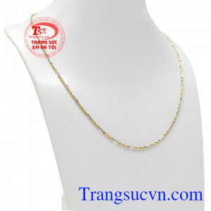 Dây chuyền vàng trắng