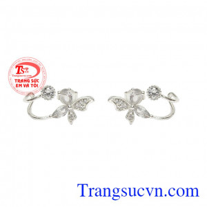 Hoa tai bạc phong cách