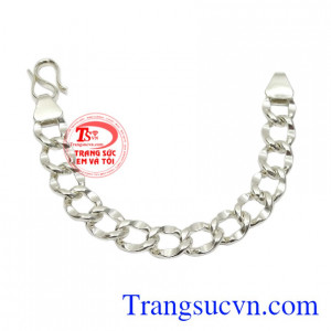 Lắc bạc nam tính 1 cây rưỡi nhận đặt chế tác theo yêu cầu.