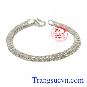 Lắc bạc trẻ em mạnh khỏe được chế tác tinh xảo từ bạc 92.5.