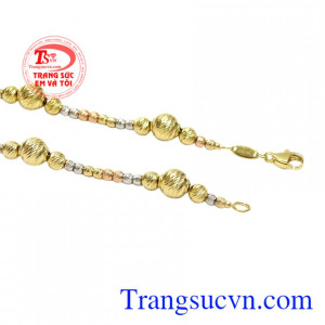 Lắc tay bi vàng tây duyên dáng chất lượng.