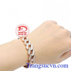 Lắc tay nam vàng hồng chất lượng