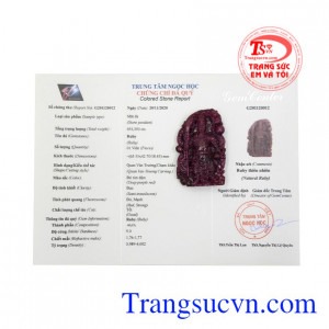 Có giấy kiểm định.