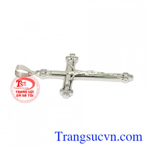 Mặt thánh giá jesus vàng trắng thanh toán an toàn.