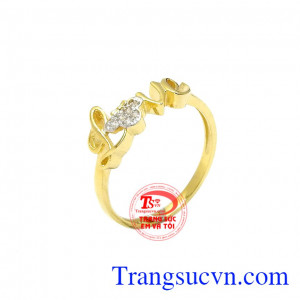 Nhẫn chữ Love đáng yêu