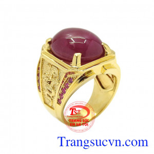 Nhẫn nam ruby long phụng