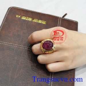 Nhẫn nam ruby long phụng