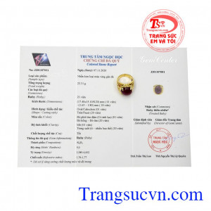 Nhẫn nam ruby long phụng nhận đặt chế tác theo yêu cầu, giao hàng toàn quốc, có giấy kiểm định đá quý. 