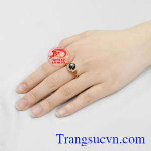 Nhẫn nữ Saphir sao duyên dáng nhận đặt chế tác theo yêu cầu.