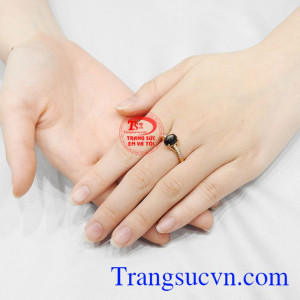 Nhẫn nữ saphir sao tinh tế
