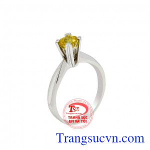 Nhẫn nữ saphir vàng tinh tế